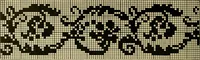 An illustration from The Priscilla filet crochet book : a collection of beautiful designs in filet crochet, equally adapted to cross-stitch beads and canvas with working directions (1915)