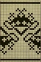 An illustration from The Priscilla filet crochet book, no. 2 ; a collection of beautiful designs in filet crochet, introducing filet crochet brodé, embroidery on crochet and cameo crochet (1914)