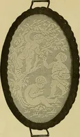An illustration from The Priscilla filet crochet book, no. 2 ; a collection of beautiful designs in filet crochet, introducing filet crochet brodé, embroidery on crochet and cameo crochet (1914)