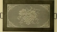An illustration from The Priscilla filet crochet book, no. 2 ; a collection of beautiful designs in filet crochet, introducing filet crochet brodé, embroidery on crochet and cameo crochet (1914)
