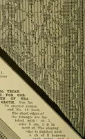 An illustration from The Priscilla filet crochet book, no. 2 ; a collection of beautiful designs in filet crochet, introducing filet crochet brodé, embroidery on crochet and cameo crochet (1914)