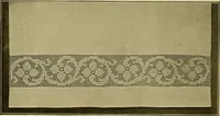 An illustration from The Priscilla filet crochet book, no. 2 ; a collection of beautiful designs in filet crochet, introducing filet crochet brodé, embroidery on crochet and cameo crochet (1914)