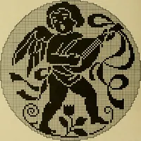 Picture 47 of 80 from The Priscilla filet crochet book, no. 2 ; a collection of beautiful designs in filet crochet, introducing filet crochet brodé, embroidery on crochet and cameo crochet (1914), leaf 35