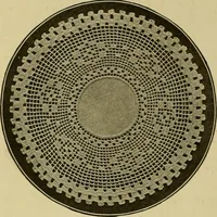 An illustration from The Priscilla filet crochet book, no. 2 ; a collection of beautiful designs in filet crochet, introducing filet crochet brodé, embroidery on crochet and cameo crochet (1914)