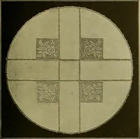 An illustration from The Priscilla filet crochet book, no. 2 ; a collection of beautiful designs in filet crochet, introducing filet crochet brodé, embroidery on crochet and cameo crochet (1914)