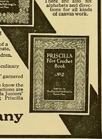 An illustration from The Priscilla filet crochet book, no. 2 ; a collection of beautiful designs in filet crochet, introducing filet crochet brodé, embroidery on crochet and cameo crochet (1914)