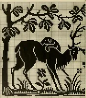 Picture 35 of 66 from The Priscilla filet crochet book; a collection of beautiful designs in filet crochet, equally adapted to cross-stitch, beads and canvas, with working directions (1911), leaf 27