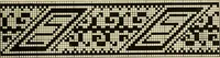 An illustration from The Priscilla filet crochet book; a collection of beautiful designs in filet crochet, equally adapted to cross-stitch, beads and canvas, with working directions (1911)