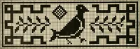 An illustration from The Priscilla filet crochet book; a collection of beautiful designs in filet crochet, equally adapted to cross-stitch, beads and canvas, with working directions (1911)