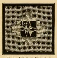 An illustration from The Priscilla Hardanger book; a collection of beautiful designs in Hardanger embroidery (1909)