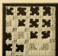 An illustration from The Priscilla Hardanger book; a collection of beautiful designs in Hardanger embroidery (1909)