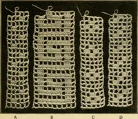 An illustration from Priscilla juniors' crochet book; models and directions for crocheting adapted to girls from 8 to 12 years (1914)