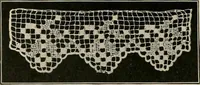 Picture 25 of 97 from The Priscilla netting book, containing full directions for making square and circular netting, and for the various stitches with which netting is ornamented, also a great number of finished pieces in the different varieties of netting and filet brodé (1914), leaf 11