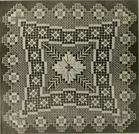 Picture 41 of 97 from The Priscilla netting book, containing full directions for making square and circular netting, and for the various stitches with which netting is ornamented, also a great number of finished pieces in the different varieties of netting and filet brodé (1914), leaf 19