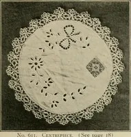 Picture 42 of 97 from The Priscilla netting book, containing full directions for making square and circular netting, and for the various stitches with which netting is ornamented, also a great number of finished pieces in the different varieties of netting and filet brodé (1914), leaf 20