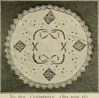 Picture 43 of 97 from The Priscilla netting book, containing full directions for making square and circular netting, and for the various stitches with which netting is ornamented, also a great number of finished pieces in the different varieties of netting and filet brodé (1914), leaf 20