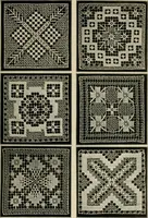 Picture 48 of 97 from The Priscilla netting book, containing full directions for making square and circular netting, and for the various stitches with which netting is ornamented, also a great number of finished pieces in the different varieties of netting and filet brodé (1914), leaf 24