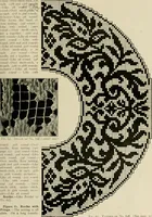 Picture 64 of 97 from The Priscilla netting book, containing full directions for making square and circular netting, and for the various stitches with which netting is ornamented, also a great number of finished pieces in the different varieties of netting and filet brodé (1914), leaf 32