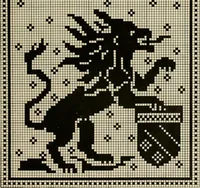 Picture 72 of 97 from The Priscilla netting book, containing full directions for making square and circular netting, and for the various stitches with which netting is ornamented, also a great number of finished pieces in the different varieties of netting and filet brodé (1914), leaf 34