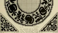 Picture 79 of 97 from The Priscilla netting book, containing full directions for making square and circular netting, and for the various stitches with which netting is ornamented, also a great number of finished pieces in the different varieties of netting and filet brodé (1914), leaf 38