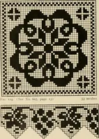 Picture 96 of 97 from The Priscilla netting book, containing full directions for making square and circular netting, and for the various stitches with which netting is ornamented, also a great number of finished pieces in the different varieties of netting and filet brodé (1914), leaf 49