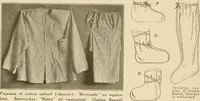 An illustration from The Priscilla war work book, including directions for knitted garments and comfort kits from the American Red cross, and knitted garments for the boy scout (1917)