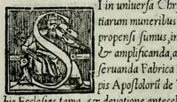 An illustration from Privilegia, avctoritates, facvltates, indvlgentiaeq. Fabricae Basilicae Principis Apostoloru Sancti Petri de Vrbe : à quàmpluribus Ro. pontificibus concesae, et per sanctissimvm D.N. dominum Pavlvm diuina prouidentia papam IIII confirmatae (1559)