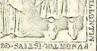 An illustration from Proben des hohen Teütschen Reichs Adels, oder, Sammlungen alter Denkmäler, Grabsteinen, Wappen, Inn- und Urschriften, u: d: nach ihrem wahren Urbilde aufgenommen unter offener Treüe bewähret und durch Anenbäume auch sonstige Nachrichten erkläret und erläuteret (1775)