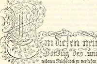 An illustration from Proben des hohen Teütschen Reichs Adels, oder, Sammlungen alter Denkmäler, Grabsteinen, Wappen, Inn- und Urschriften, u: d: nach ihrem wahren Urbilde aufgenommen unter offener Treüe bewähret und durch Anenbäume auch sonstige Nachrichten erkläret und erläuteret (1775)