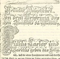 An illustration from Proben des hohen Teütschen Reichs Adels, oder, Sammlungen alter Denkmäler, Grabsteinen, Wappen, Inn- und Urschriften, u: d: nach ihrem wahren Urbilde aufgenommen unter offener Treüe bewähret und durch Anenbäume auch sonstige Nachrichten erkläret und erläuteret (1775)