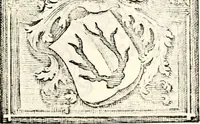 An illustration from Proben des hohen Teütschen Reichs Adels, oder, Sammlungen alter Denkmäler, Grabsteinen, Wappen, Inn- und Urschriften, u: d: nach ihrem wahren Urbilde aufgenommen unter offener Treüe bewähret und durch Anenbäume auch sonstige Nachrichten erkläret und erläuteret (1775)