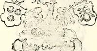 An illustration from Proben des hohen Teütschen Reichs Adels, oder, Sammlungen alter Denkmäler, Grabsteinen, Wappen, Inn- und Urschriften, u: d: nach ihrem wahren Urbilde aufgenommen unter offener Treüe bewähret und durch Anenbäume auch sonstige Nachrichten erkläret und erläuteret (1775)