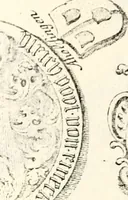 An illustration from Proben des hohen Teütschen Reichs Adels, oder, Sammlungen alter Denkmäler, Grabsteinen, Wappen, Inn- und Urschriften, u: d: nach ihrem wahren Urbilde aufgenommen unter offener Treüe bewähret und durch Anenbäume auch sonstige Nachrichten erkläret und erläuteret (1775)