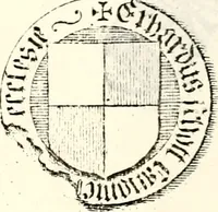 An illustration from Proben des hohen Teütschen Reichs Adels, oder, Sammlungen alter Denkmäler, Grabsteinen, Wappen, Inn- und Urschriften, u: d: nach ihrem wahren Urbilde aufgenommen unter offener Treüe bewähret und durch Anenbäume auch sonstige Nachrichten erkläret und erläuteret (1775)