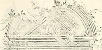 An illustration from Proben des hohen Teütschen Reichs Adels, oder, Sammlungen alter Denkmäler, Grabsteinen, Wappen, Inn- und Urschriften, u: d: nach ihrem wahren Urbilde aufgenommen unter offener Treüe bewähret und durch Anenbäume auch sonstige Nachrichten erkläret und erläuteret (1775)