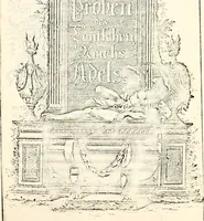 An illustration from Proben des hohen Teütschen Reichs Adels, oder, Sammlungen alter Denkmäler, Grabsteinen, Wappen, Inn- und Urschriften, u: d: nach ihrem wahren Urbilde aufgenommen unter offener Treüe bewähret und durch Anenbäume auch sonstige Nachrichten erkläret und erläuteret (1775)