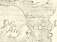 An illustration from Proben des hohen Teütschen Reichs Adels, oder, Sammlungen alter Denkmäler, Grabsteinen, Wappen, Inn- und Urschriften, u: d: nach ihrem wahren Urbilde aufgenommen unter offener Treüe bewähret und durch Anenbäume auch sonstige Nachrichten erkläret und erläuteret (1775)
