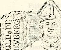 An illustration from Proben des hohen Teütschen Reichs Adels, oder, Sammlungen alter Denkmäler, Grabsteinen, Wappen, Inn- und Urschriften, u: d: nach ihrem wahren Urbilde aufgenommen unter offener Treüe bewähret und durch Anenbäume auch sonstige Nachrichten erkläret und erläuteret (1775)