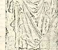 An illustration from Proben des hohen Teütschen Reichs Adels, oder, Sammlungen alter Denkmäler, Grabsteinen, Wappen, Inn- und Urschriften, u: d: nach ihrem wahren Urbilde aufgenommen unter offener Treüe bewähret und durch Anenbäume auch sonstige Nachrichten erkläret und erläuteret (1775)