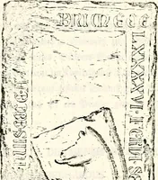 An illustration from Proben des hohen Teütschen Reichs Adels, oder, Sammlungen alter Denkmäler, Grabsteinen, Wappen, Inn- und Urschriften, u: d: nach ihrem wahren Urbilde aufgenommen unter offener Treüe bewähret und durch Anenbäume auch sonstige Nachrichten erkläret und erläuteret (1775)