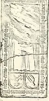 An illustration from Proben des hohen Teütschen Reichs Adels, oder, Sammlungen alter Denkmäler, Grabsteinen, Wappen, Inn- und Urschriften, u: d: nach ihrem wahren Urbilde aufgenommen unter offener Treüe bewähret und durch Anenbäume auch sonstige Nachrichten erkläret und erläuteret (1775)