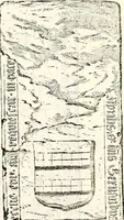 An illustration from Proben des hohen Teütschen Reichs Adels, oder, Sammlungen alter Denkmäler, Grabsteinen, Wappen, Inn- und Urschriften, u: d: nach ihrem wahren Urbilde aufgenommen unter offener Treüe bewähret und durch Anenbäume auch sonstige Nachrichten erkläret und erläuteret (1775)