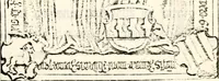 An illustration from Proben des hohen Teütschen Reichs Adels, oder, Sammlungen alter Denkmäler, Grabsteinen, Wappen, Inn- und Urschriften, u: d: nach ihrem wahren Urbilde aufgenommen unter offener Treüe bewähret und durch Anenbäume auch sonstige Nachrichten erkläret und erläuteret (1775)