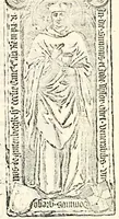 An illustration from Proben des hohen Teütschen Reichs Adels, oder, Sammlungen alter Denkmäler, Grabsteinen, Wappen, Inn- und Urschriften, u: d: nach ihrem wahren Urbilde aufgenommen unter offener Treüe bewähret und durch Anenbäume auch sonstige Nachrichten erkläret und erläuteret (1775)