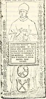 An illustration from Proben des hohen Teütschen Reichs Adels, oder, Sammlungen alter Denkmäler, Grabsteinen, Wappen, Inn- und Urschriften, u: d: nach ihrem wahren Urbilde aufgenommen unter offener Treüe bewähret und durch Anenbäume auch sonstige Nachrichten erkläret und erläuteret (1775)