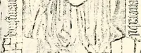 An illustration from Proben des hohen Teütschen Reichs Adels, oder, Sammlungen alter Denkmäler, Grabsteinen, Wappen, Inn- und Urschriften, u: d: nach ihrem wahren Urbilde aufgenommen unter offener Treüe bewähret und durch Anenbäume auch sonstige Nachrichten erkläret und erläuteret (1775)