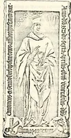 An illustration from Proben des hohen Teütschen Reichs Adels, oder, Sammlungen alter Denkmäler, Grabsteinen, Wappen, Inn- und Urschriften, u: d: nach ihrem wahren Urbilde aufgenommen unter offener Treüe bewähret und durch Anenbäume auch sonstige Nachrichten erkläret und erläuteret (1775)