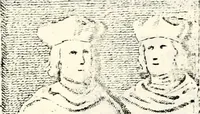 An illustration from Proben des hohen Teütschen Reichs Adels, oder, Sammlungen alter Denkmäler, Grabsteinen, Wappen, Inn- und Urschriften, u: d: nach ihrem wahren Urbilde aufgenommen unter offener Treüe bewähret und durch Anenbäume auch sonstige Nachrichten erkläret und erläuteret (1775)
