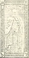 An illustration from Proben des hohen Teütschen Reichs Adels, oder, Sammlungen alter Denkmäler, Grabsteinen, Wappen, Inn- und Urschriften, u: d: nach ihrem wahren Urbilde aufgenommen unter offener Treüe bewähret und durch Anenbäume auch sonstige Nachrichten erkläret und erläuteret (1775)