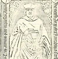 An illustration from Proben des hohen Teütschen Reichs Adels, oder, Sammlungen alter Denkmäler, Grabsteinen, Wappen, Inn- und Urschriften, u: d: nach ihrem wahren Urbilde aufgenommen unter offener Treüe bewähret und durch Anenbäume auch sonstige Nachrichten erkläret und erläuteret (1775)